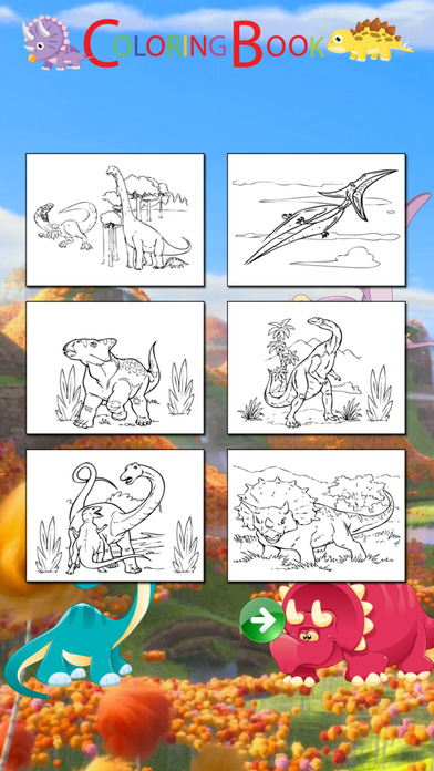 Jurassic Dinosaurs Coloring Pages Game screenshot 3