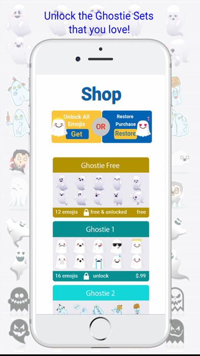 GhostieMoji - Cute Ghost Emojis Keyboard screenshot 4