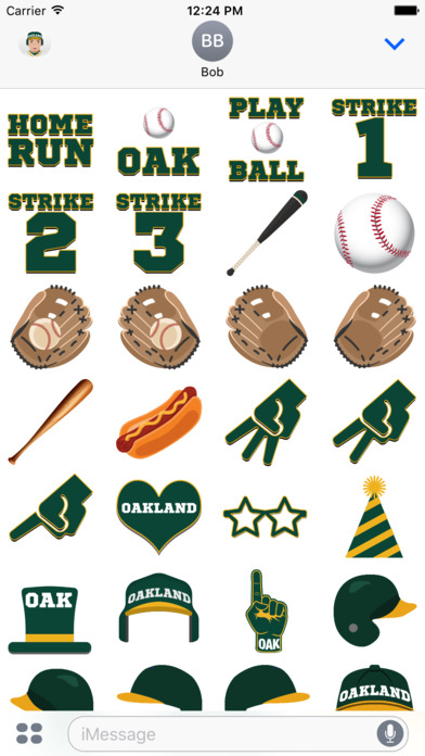 Oakland Baseball Stickers & Emojis screenshot 4