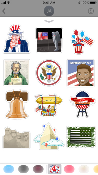4 July Independence Day Stickers for iMessage screenshot 4