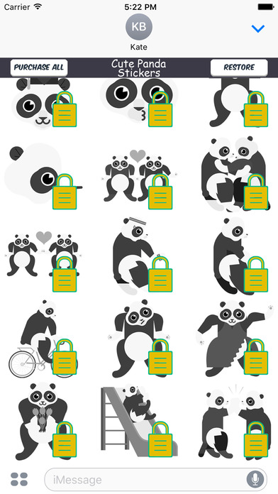 Cute Panda Emoji Stickers screenshot 4
