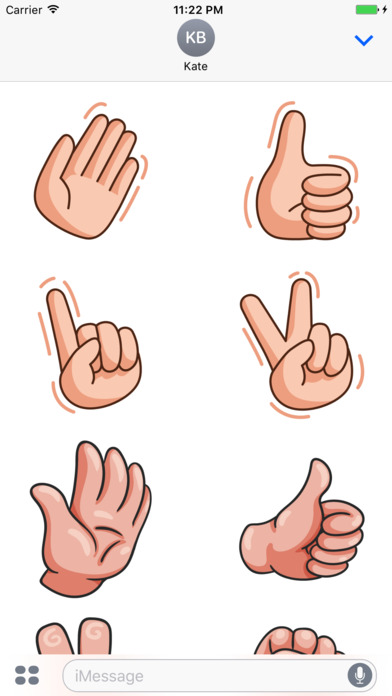 Hand Gestures - Stickers for iMessage screenshot 2