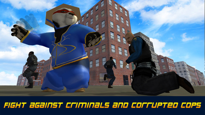 Panda Rope Stunts: Flight over Crime City screenshot 2