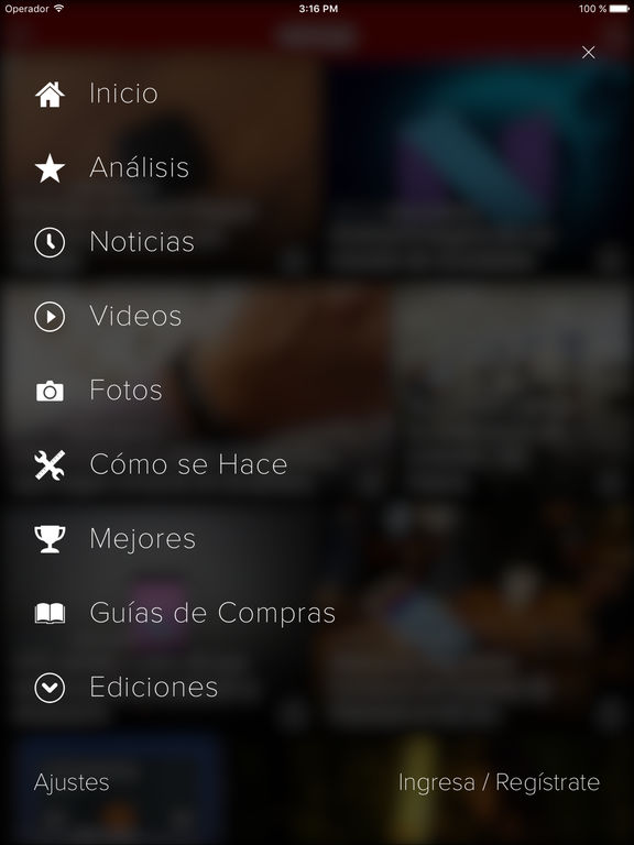 Captura de pantalla del iPad 5
