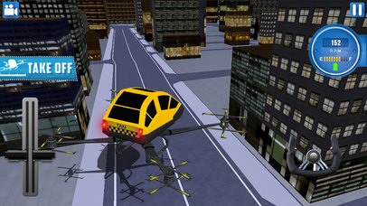 City Flying Drone Taxi Survival - Flight Simulator screenshot 2