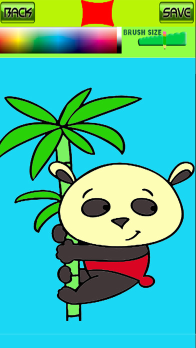 Panda Cute Coloring Book Pages Games Education screenshot 2