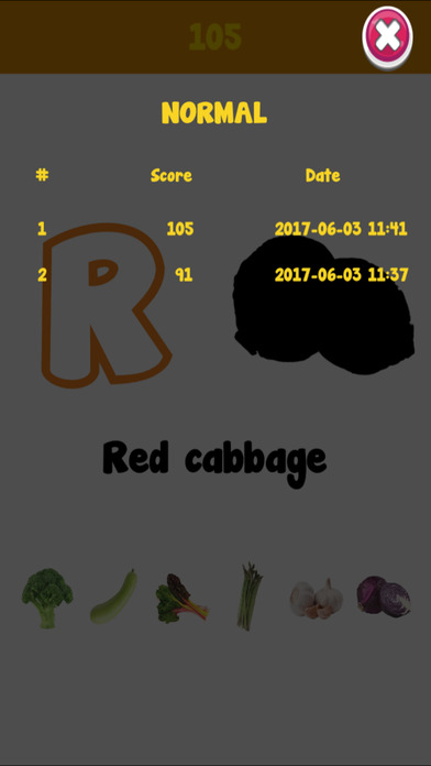 ABC Learning with Vegetable Flash Card Game screenshot 3