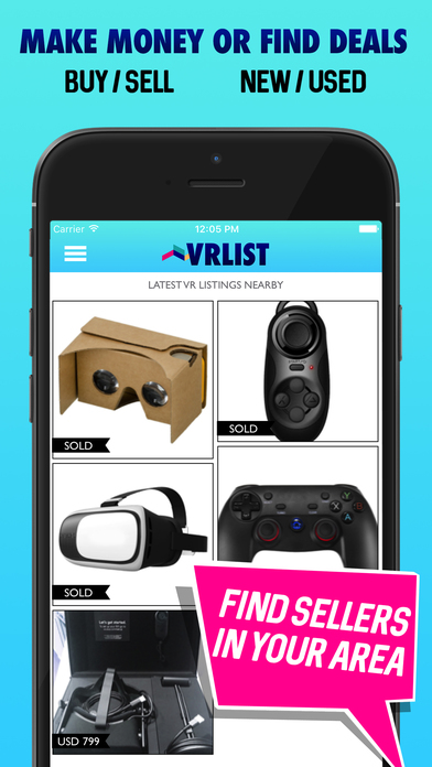 VRlist - Buy Sell VR Gear Marketplace screenshot 2