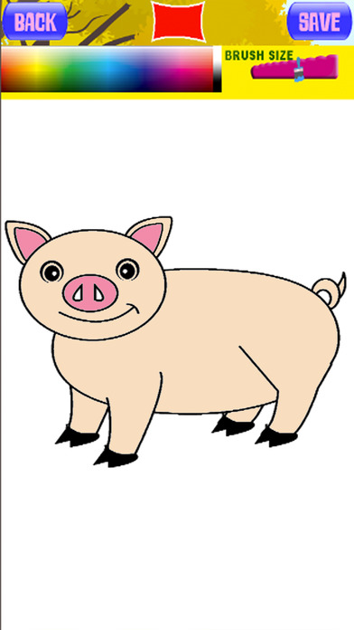 Pig Farm Cartoon Coloring Pages Games Education screenshot 2
