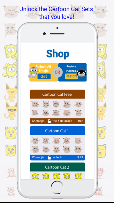 Cartoon Cat Emoji - Cat Character Emoji Keyboard screenshot 4