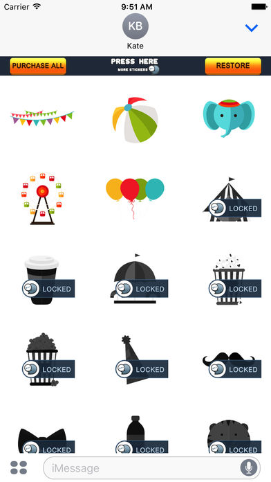 Amusement Park Stickers for iMessage screenshot 3