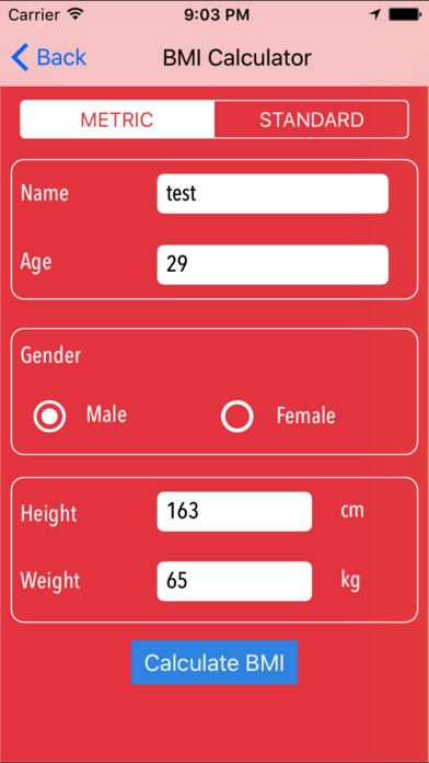 Advanced Body Mass Index screenshot 2