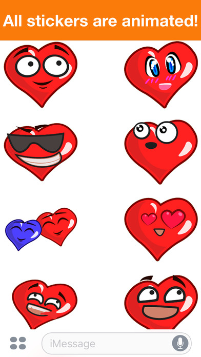 Heart - Animated cute stickers screenshot 2