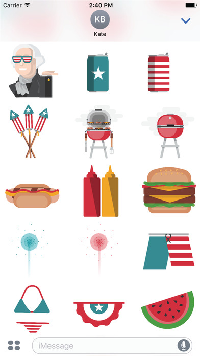 4th of July Sticker and Emoji Pack screenshot 4