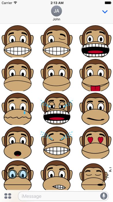 Funny Monkey Emojis Stickers screenshot 2