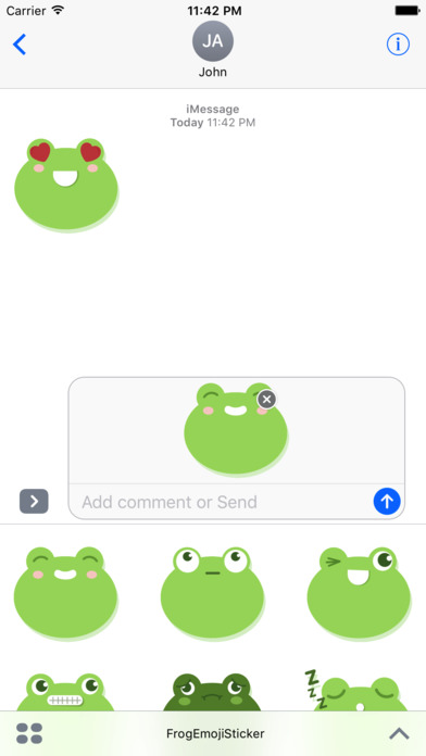 Frog Emotion Sticker screenshot 2