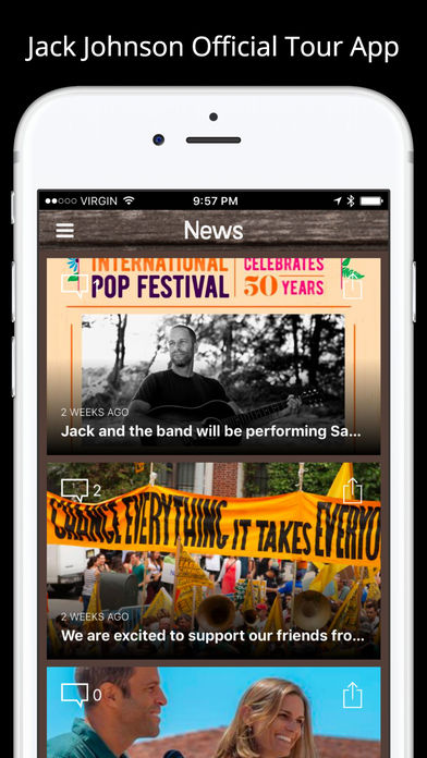 Jack Johnson Official Tour App screenshot 3