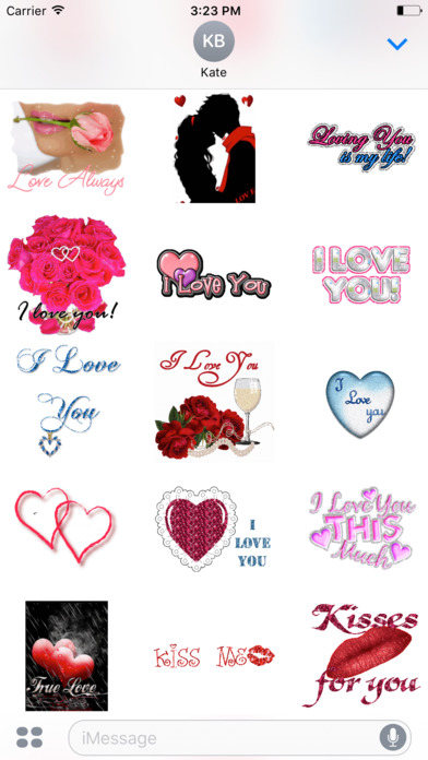 Animated Love & Kiss Stickers screenshot 2