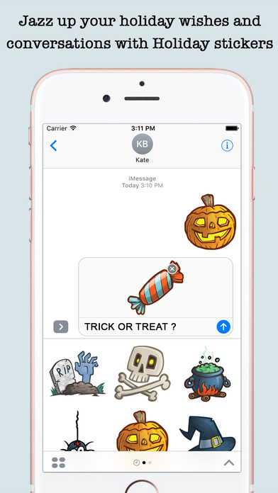 Animated Holidays Sticker Pack For iMessage screenshot 3