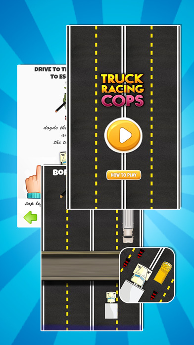 Car games: Truck Racing Cops screenshot 3