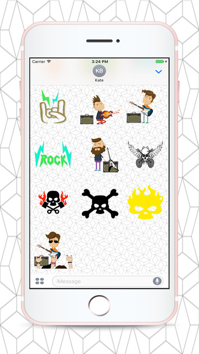 Animated Guitarist Stickers for Messaging screenshot 3