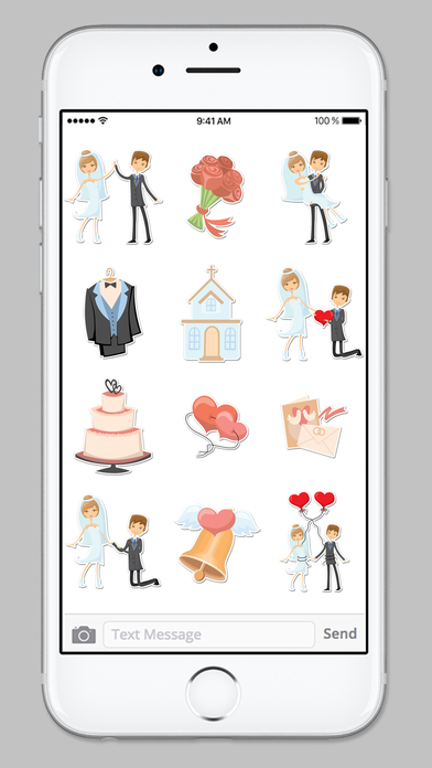 Bride and Groom Wedding Sticker Pack screenshot 3