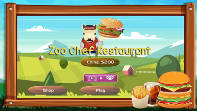 Zoo chef restaurant : Food court Hamburger screenshot 2