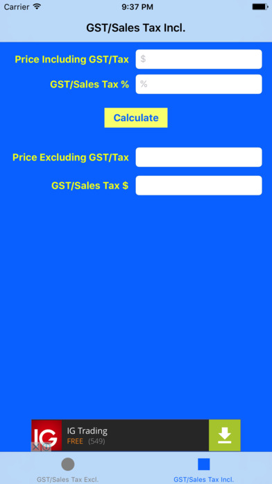 GST/Sales Tax Calculator screenshot 2