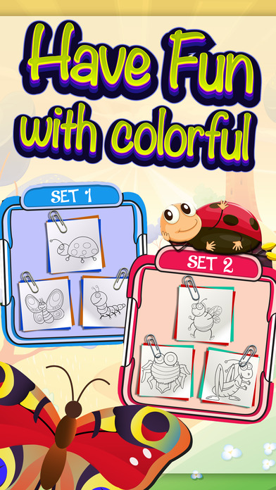 Coloring Book for Insect Cartoon screenshot 2