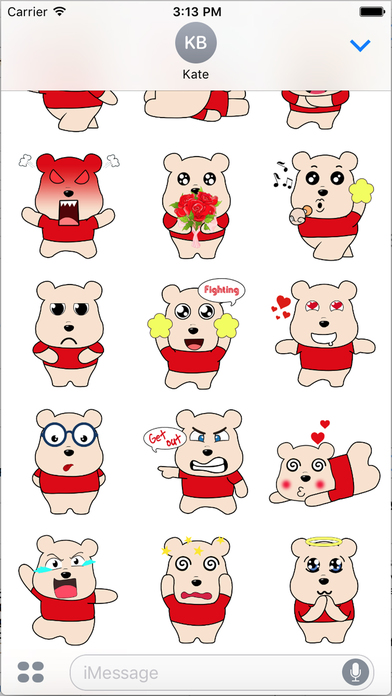 Cute Gummy Bear - Bear Emoticons screenshot 2