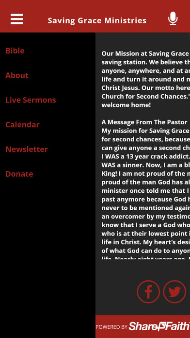 Saving Grace Ministries screenshot 2