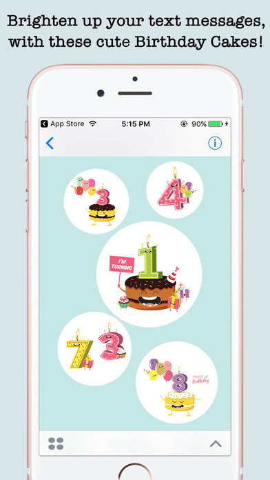 Birthday Wishes Cakes & Candles Emojis screenshot 3