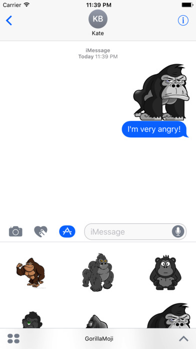 GorillaMoji - Gorilla Emoji And Stickers Pack screenshot 2