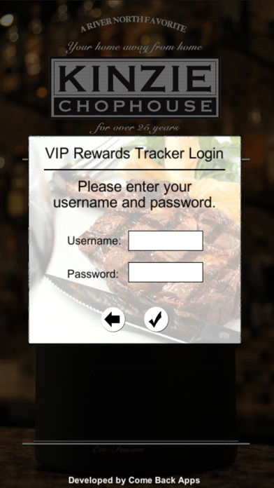 Kinzie Chophouse Tracker screenshot 2