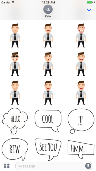 Businessman Emoticons Emojis screenshot 3