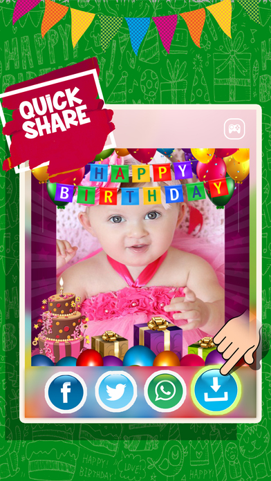 Birthday Photo Frames & Stickers screenshot 4