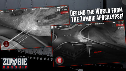 Screenshots of Zombie Gunship: Gun Down Zombies for iPhone