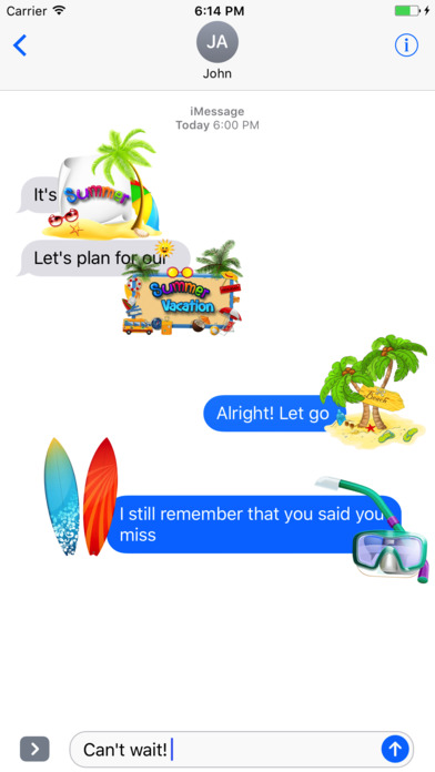Summer Vacation Emoji screenshot 3