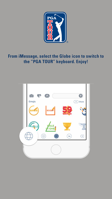 PGA TOUR Emoji Keyboard screenshot 3