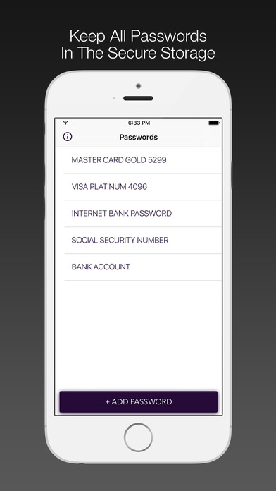 Secure passwords keeper screenshot 2