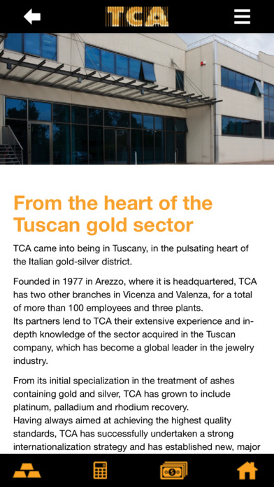 TCA Spa Precious Metals Refining screenshot 2