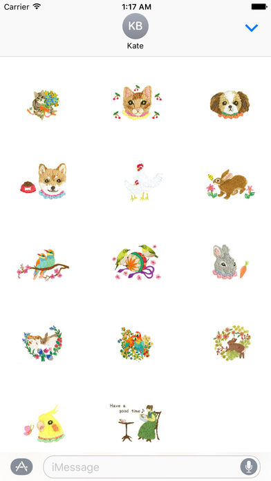 Handmade Beautiful Embroidery Animals Sticker screenshot 2