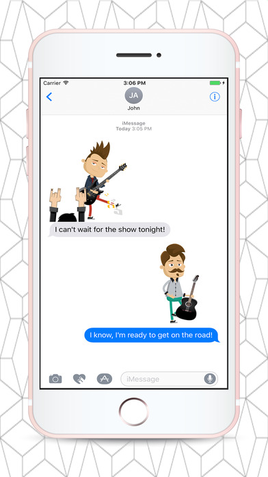 Animated Guitarist Stickers for Messaging screenshot 4