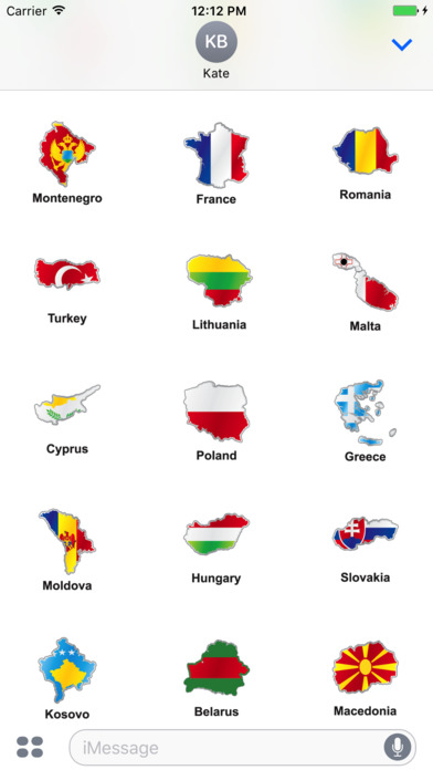 Europe country flags emoji screenshot 2