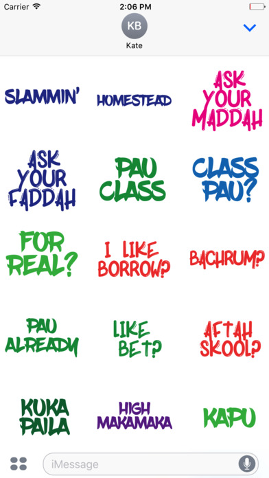 Hawaii Slang Sticker Pack 3 screenshot 2