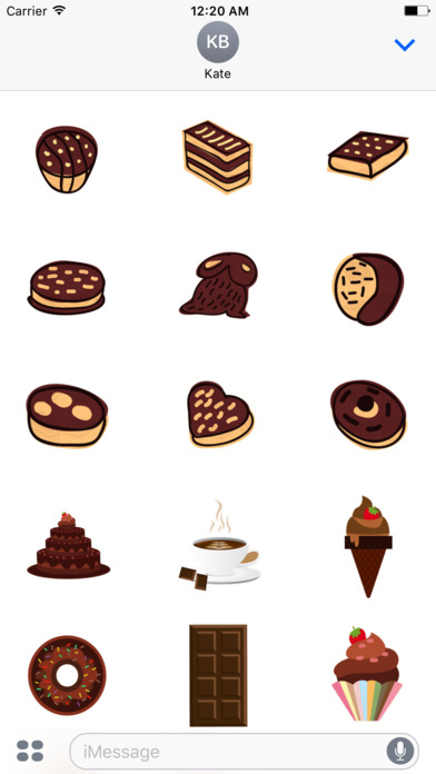 Chocolate Cute Stickers screenshot 2