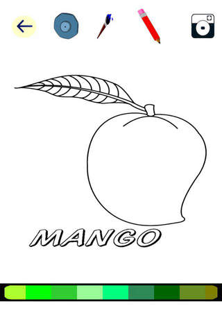Coloring Book Frusit - Mango Game For Kids screenshot 2