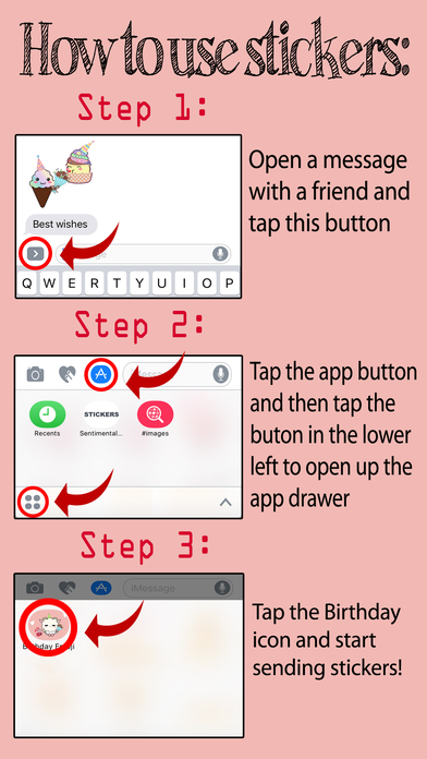 Birthday Emoji Pro with Sticker Pack for iMessage screenshot 4