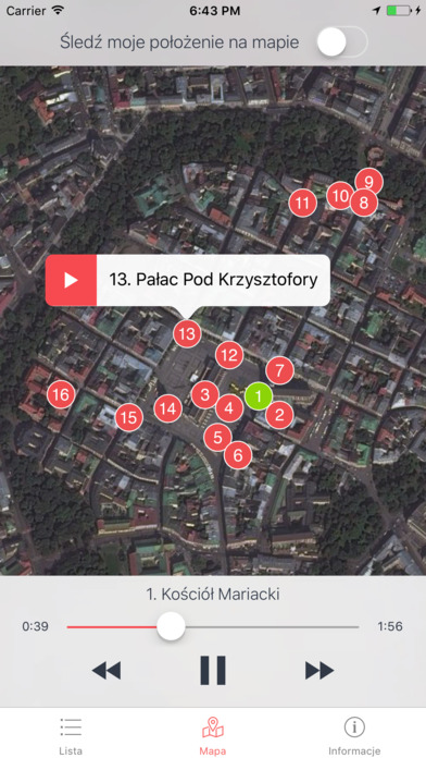 Audioprzewodnik Kraków Stare Miasto screenshot 2