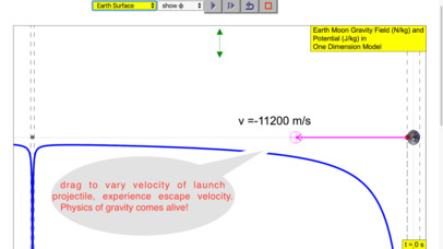 Earth Moon Escape Velocity Lab Pro screenshot 2